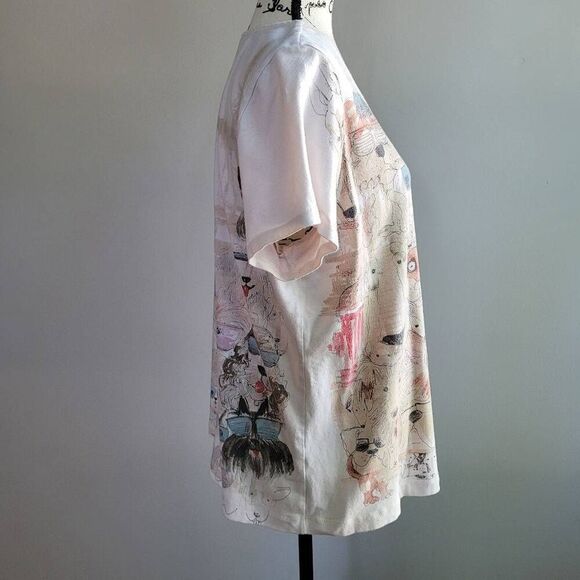 Chico's novelty dog print bedazzle short sleeved tee XL casual everyday - Picture 2 of 11